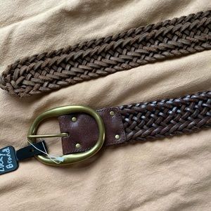 Lucky Brand leather woven belt